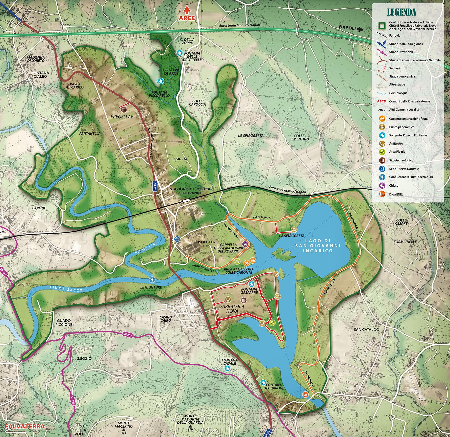 Mappa della riserva del lago